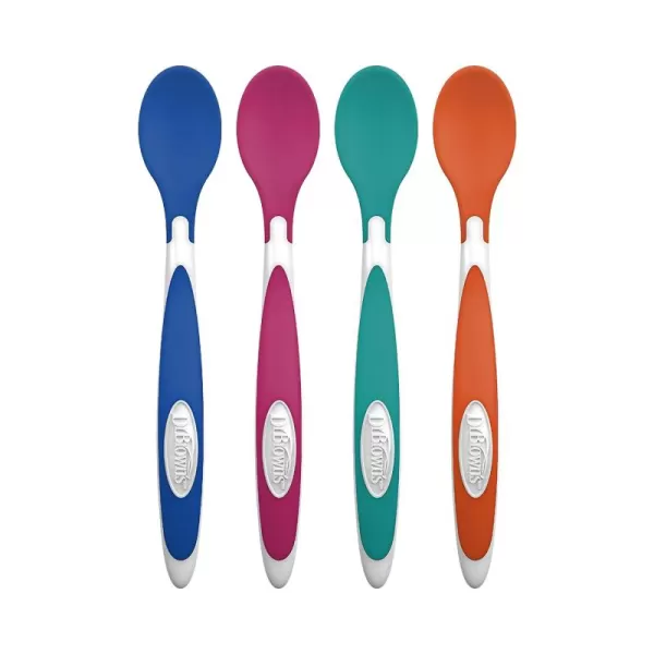 Dr. Brown's Soft-Tip Toddler Spoons with Long Handle for Baby-Led Weaning, BPA Free - 6-Pack