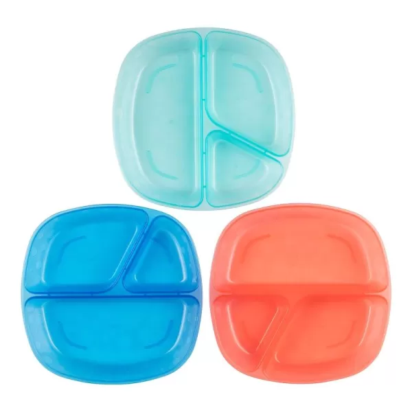 Dr. Brown's Stackable Plates for Toddlers and Babies, BPA Free, 4-Pack, 4m+