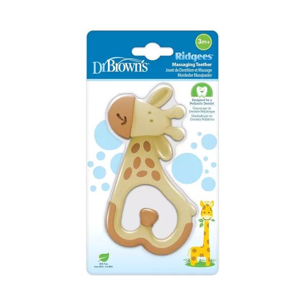 Dr. Brown’s Flexees Beaded Teether Rings and Bunny Teether, 100% Silicone, Soft &amp; Easy to Hold, Encourages Self-Soothe, 4-Pack, Blue, Light Blue, Black, BPA Free, 3m+