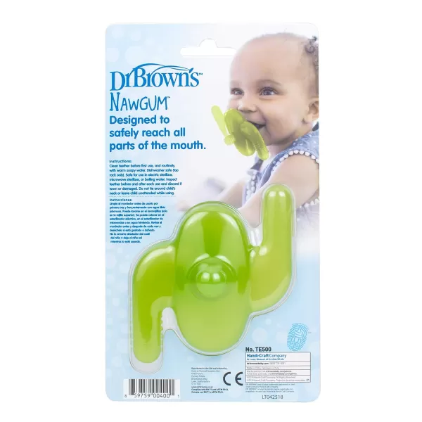 Dr. Brown’s Flexees Beaded Teether Rings and Bunny Teether, 100% Silicone, Soft &amp; Easy to Hold, Encourages Self-Soothe, 4-Pack, Blue, Light Blue, Black, BPA Free, 3m+