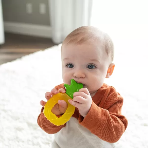 Dr. Brown’s Flexees Beaded Teether Rings and Bunny Teether, 100% Silicone, Soft &amp; Easy to Hold, Encourages Self-Soothe, 4-Pack, Blue, Light Blue, Black, BPA Free, 3m+