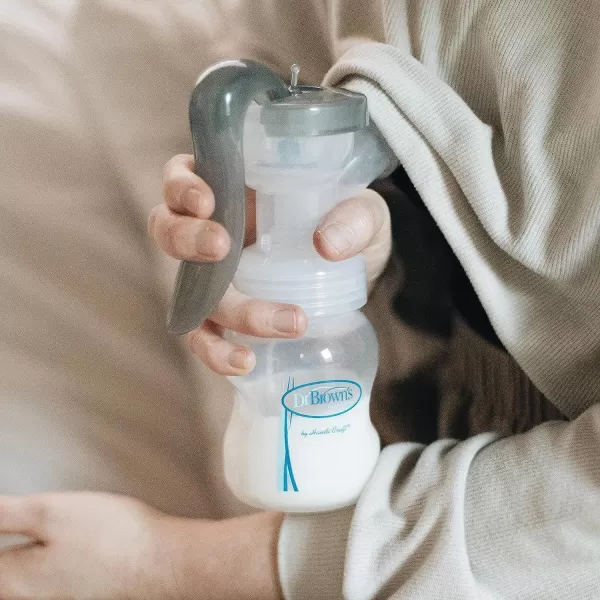 Dr. Brown’s Lanolin + Nipple Balm with Manual Breast Pump with SoftShape Silicone Shields and Anti-Colic Baby Bottle