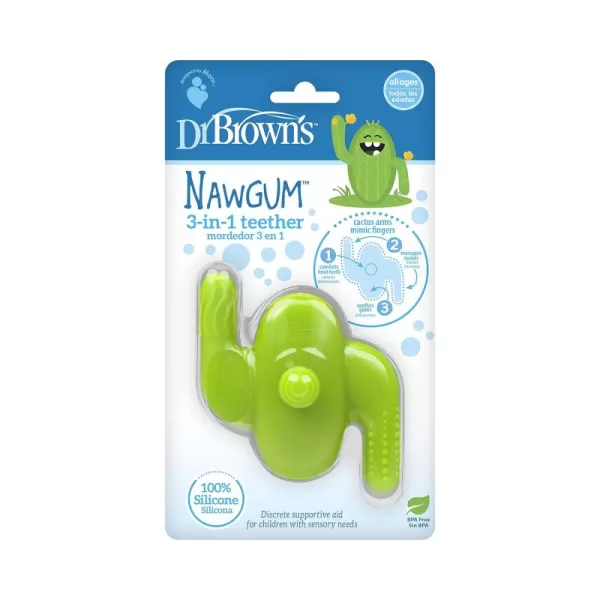 Dr. Brown’s Flexees Beaded Teether Rings and Bunny Teether, 100% Silicone, Soft &amp; Easy to Hold, Encourages Self-Soothe, 4-Pack, Blue, Light Blue, Black, BPA Free, 3m+