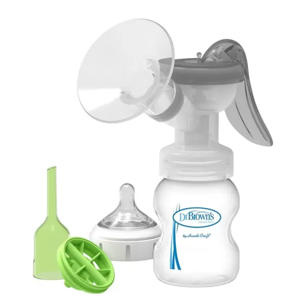 Dr. Brown’s Lanolin + Nipple Balm with Manual Breast Pump with SoftShape Silicone Shields and Anti-Colic Baby Bottle