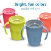 imageDr Browns Milestones Cheers 360 Cup Spoutless Transition Cup with Handles for Easy Grip ampamp LeakFree Learning Pink 7oz200mL 6m Colors May Vary1 Pack  7 oz  Blue with Handles