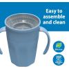 imageDr Browns Milestones Cheers 360 Cup Spoutless Transition Cup with Handles for Easy Grip ampamp LeakFree Learning Pink 7oz200mL 6m Colors May Vary1 Pack  7 oz  Blue with Handles
