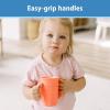 imageDr Browns Milestones Cheers 360 Cup Spoutless Transition Cup with Handles for Easy Grip ampamp LeakFree Learning Pink 7oz200mL 6m Colors May Vary1 Pack  7 oz  Coral with Handles