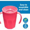 imageDr Browns Milestones Cheers 360 Cup Spoutless Transition Cup with Handles for Easy Grip ampamp LeakFree Learning Pink 7oz200mL 6m Colors May Vary1 Pack  7 oz  Pink with Handles