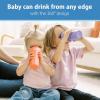 imageDr Browns Milestones Cheers 360 Cup Spoutless Transition Cup with Handles for Easy Grip ampamp LeakFree Learning Pink 7oz200mL 6m Colors May Vary2 Pack  10 oz  Coral  Purple