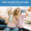 imageDr Browns Milestones Cheers 360 Cup Spoutless Transition Cup with Handles for Easy Grip ampamp LeakFree Learning Pink 7oz200mL 6m Colors May Vary2 Pack  10 oz  Blue  Aqua