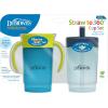 imageDr Browns Milestones Straw to 360 Cup Set Convertible Toddler Training Cup Set with Interchangeable Silicone Straw and 360 Degree Cup Lids Blue Green 10 oz300 mL BPA Free 9m 2 PackGreen Blue
