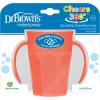 imageDr Browns Milestones Cheers 360 Cup Spoutless Transition Cup with Handles for Easy Grip ampamp LeakFree Learning Pink 7oz200mL 6m Colors May Vary1 Pack  7 oz  Coral with Handles