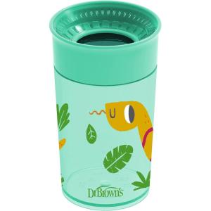 imageDr Browns Milestones Cheers 360 Cup Spoutless Transition Cup Travel Friendly ampamp LeakFree Sippy Cup Blue Alligator 10 oz300 mL1Pack Green Animals  10 oz