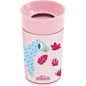 imageDr Browns Milestones Cheers 360 Cup Spoutless Transition Cup Travel Friendly ampamp LeakFree Sippy Cup Blue Alligator 10 oz300 mL1Pack Pink Animals  10 oz