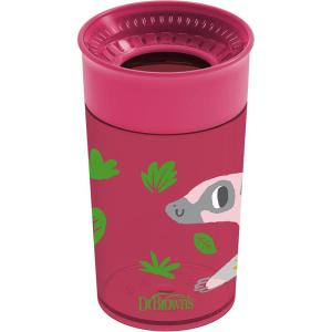 imageDr Browns Milestones Cheers 360 Cup Spoutless Transition Cup Travel Friendly ampamp LeakFree Sippy Cup Blue Alligator 10 oz300 mL1Pack Red Animals  10 oz
