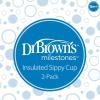 imageDr Browns Milestones Hard Spout Insulated Sippy Cup with Handles Blue 10 oz 2 Pack 12mPink