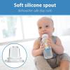 imageDr Browns Milestones Narrow Sippy Bottle 100 Silicone Soft Sippy Spout 8oz250mL Flamingo ampamp Bunny 6m1 Pack  Bunny