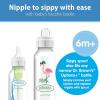 imageDr Browns Milestones Narrow Sippy Bottle 100 Silicone Soft Sippy Spout 8oz250mL Flamingo ampamp Bunny 6m1 Pack  Flamingo