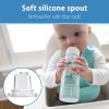 imageDr Browns Milestones Narrow Sippy Bottle 100 Silicone Soft Sippy Spout 8oz250mL Flamingo ampamp Bunny 6m2 Pack  Flamingo  Bunny
