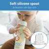 imageDr Browns Milestones Narrow Sippy Bottle 100 Silicone Soft Sippy Spout 8oz250mL Flamingo ampamp Bunny 6m4 Pack  Fox  Lion