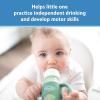 imageDr Browns Milestones Narrow Sippy Spout Bottle with 100 Silicone Handles EasyGrip Handles with Soft Sippy Spout 8oz250mL Black ampamp Ecru 2 Count Pack of 1 6m1 Pack  Gray