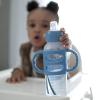 imageDr Browns Milestones Narrow Sippy Spout Bottle with 100 Silicone Handles EasyGrip Handles with Soft Sippy Spout 8oz250mL Black ampamp Ecru 2 Count Pack of 1 6m2 Pack  Light Blue  Gray