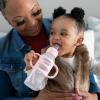 imageDr Browns Milestones Narrow Sippy Spout Bottle with 100 Silicone Handles EasyGrip Handles with Soft Sippy Spout 8oz250mL Black ampamp Ecru 2 Count Pack of 1 6m2 Pack  Light Pink  Ecru