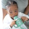 imageDr Browns Milestones Narrow Sippy Spout Bottle with 100 Silicone Handles EasyGrip Handles with Soft Sippy Spout 8oz250mL Black ampamp Ecru 2 Count Pack of 1 6m1 Pack  Green