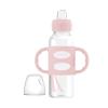 imageDr Browns Milestones Narrow Sippy Spout Bottle with 100 Silicone Handles EasyGrip Handles with Soft Sippy Spout 8oz250mL Black ampamp Ecru 2 Count Pack of 1 6m2 Pack  Light Pink  Ecru