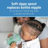 imageDr Browns Milestones WideNeck Sippy Spout Bottle with 100 Silicone Handles EasyGrip Handles with Soft Sippy Spout 9oz270mL Green ampamp Gray 2Pack 6m1 Pack  Green