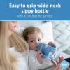 imageDr Browns Milestones WideNeck Sippy Spout Bottle with 100 Silicone Handles EasyGrip Handles with Soft Sippy Spout 9oz270mL Green ampamp Gray 2Pack 6m1 Pack  Light Blue