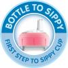 imageDr Browns Milestones WideNeck Sippy Spout Bottle with 100 Silicone Handles EasyGrip Handles with Soft Sippy Spout 9oz270mL Green ampamp Gray 2Pack 6m1 Pack  Gray