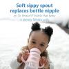 imageDr Browns Milestones WideNeck Sippy Spout Bottle with 100 Silicone Handles EasyGrip Handles with Soft Sippy Spout 9oz270mL Green ampamp Gray 2Pack 6m1 Pack  Light Pink