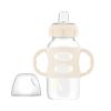imageDr Browns Milestones WideNeck Sippy Spout Bottle with 100 Silicone Handles EasyGrip Handles with Soft Sippy Spout 9oz270mL Green ampamp Gray 2Pack 6m2 Pack  Black  Ecru