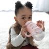 imageDr Browns Milestones WideNeck Sippy Spout Bottle with 100 Silicone Handles EasyGrip Handles with Soft Sippy Spout 9oz270mL Green ampamp Gray 2Pack 6m2 Pack  Light Pink