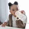imageDr Browns Milestones WideNeck Sippy Spout Bottle with 100 Silicone Handles EasyGrip Handles with Soft Sippy Spout 9oz270mL Green ampamp Gray 2Pack 6m2 Pack  Black  Ecru