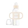 imageDr Browns Milestones Narrow Sippy Spout Bottle with 100 Silicone Handles EasyGrip Handles with Soft Sippy Spout 8oz250mL Black ampamp Ecru 2 Count Pack of 1 6m1 Pack  Ecru