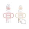 imageDr Browns Milestones Narrow Sippy Spout Bottle with 100 Silicone Handles EasyGrip Handles with Soft Sippy Spout 8oz250mL Black ampamp Ecru 2 Count Pack of 1 6m2 Pack  Light Pink  Ecru