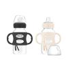 imageDr Browns Milestones WideNeck Sippy Spout Bottle with 100 Silicone Handles EasyGrip Handles with Soft Sippy Spout 9oz270mL Green ampamp Gray 2Pack 6m2 Pack  Black  Ecru