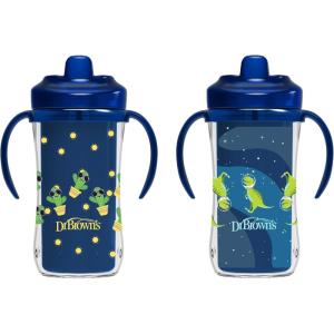 imageDr Browns Milestones Hard Spout Insulated Sippy Cup with Handles Blue 10 oz 2 Pack 12mBlue