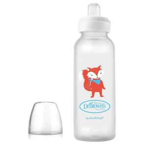 imageDr Browns Milestones Narrow Sippy Bottle 100 Silicone Soft Sippy Spout 8oz250mL Flamingo ampamp Bunny 6m1 Pack  Fox