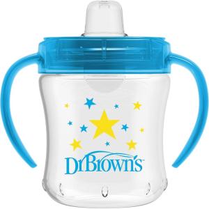 imageDr Browns Transition Sippy Cup with Soft Spout  Pink  6oz  6m6 oz  Blue