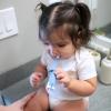 imageDr Browns InfanttoToddler Training Toothbrush Set Blue Elephant with FluorideFree Apple Pear Baby Toothpaste 03 years1 Pack  Blue Elephant