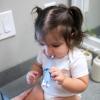 imageDr Browns InfanttoToddler Training Toothbrush Set Blue Elephant with FluorideFree Apple Pear Baby Toothpaste 03 years1 Pack  Blue Elephant