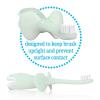 imageDr Browns InfanttoToddler Training Toothbrush Set Blue Elephant with FluorideFree Apple Pear Baby Toothpaste 03 years1 Pack  Mint Elephant