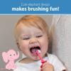 imageDr Browns InfanttoToddler Training Toothbrush Set Blue Elephant with FluorideFree Apple Pear Baby Toothpaste 03 years1 Pack  Pink Elephant