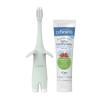 imageDr Browns InfanttoToddler Training Toothbrush Set Blue Elephant with FluorideFree Apple Pear Baby Toothpaste 03 yearsMint Elephant with Toothpaste