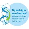 imageDr Browns Milestones Babys First Straw Cup Training Cup with Weighted Straw 9oz270mL Coral BPA Free 6mDark Blue  Vintage Yellow