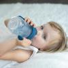 imageDr Browns Milestones Babys First Straw Cup Training Cup with Weighted Straw 9oz270mL Coral BPA Free 6mDark Blue