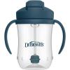 imageDr Browns Milestones Babys First Straw Cup Training Cup with Weighted Straw 9oz270mL Coral BPA Free 6mDark Blue